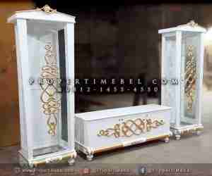 meja tv minimalis putih classic modern