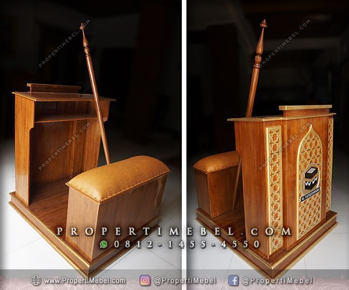 mimbar masjid minimalis logo ka'bah