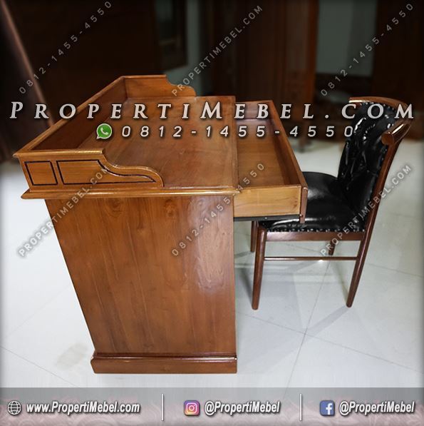 Podium Masjid Minimalis Kayu Jati Jepara