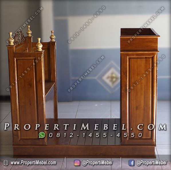 Mimbar Masjid Kayu Jati Ukir Jepara