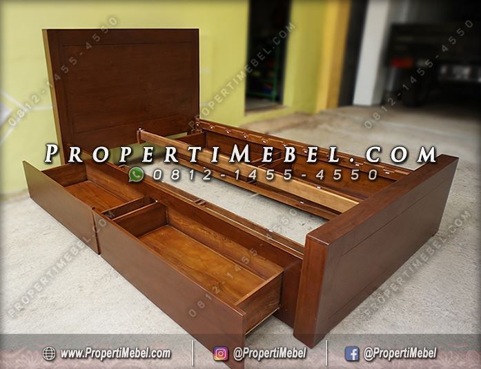 Tempat Tidur Minimalis Laci