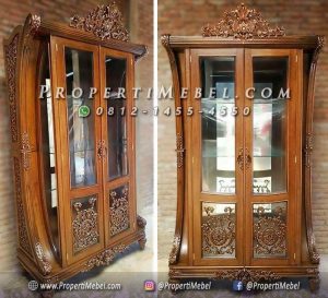 Lemari Pajangan Ukir Cleopatra 2 Pintu