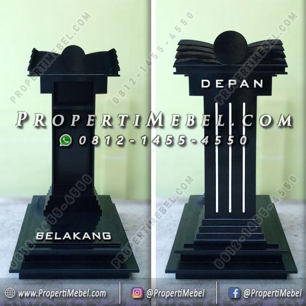 Mimbar Pidato Kayu Jati Minimalis Terbaru