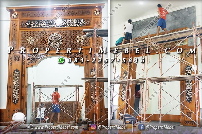 Kaligrafi Mihrab Pengimaman Masjid Mewah