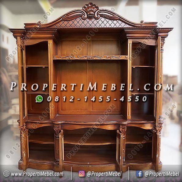 Jual Bufet TV Ukir Jepara Klasik Kayu Jati