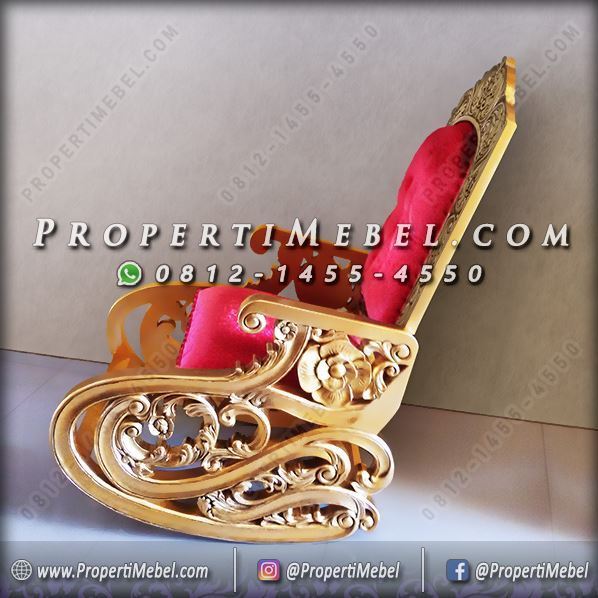 Kursi Goyang Mewah Ukir Klasik