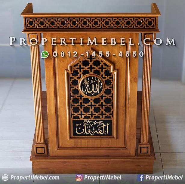 Podium Masjid Kayu Jati Minimalis Murah