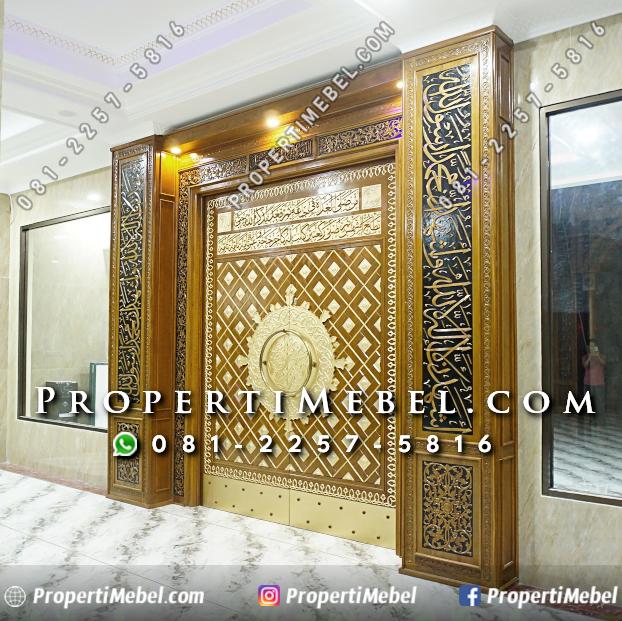 Model Pintu Nabawi Kayu Jati Desain Terindah