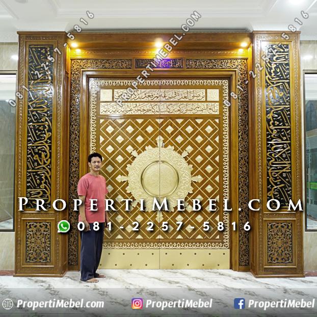 Pintu Nabawi Kayu Jati Model Terbaru