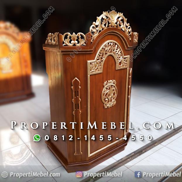 Mimbar Podium Masjid Ukir Jati Jepara Harga Murah