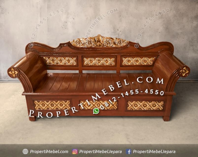 Bangku Bale Bale Ukir Kayu Jati Harga Murah