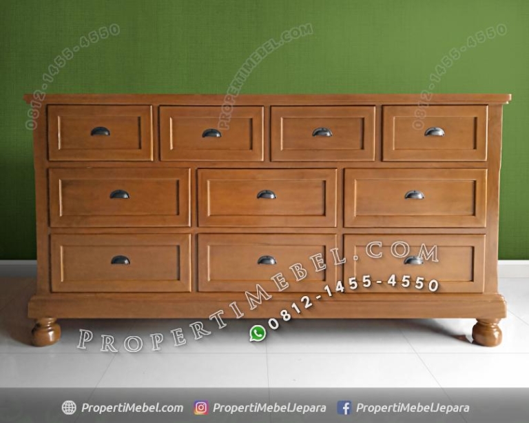 Bufet Laci Minimalis Kayu Jati Jepara