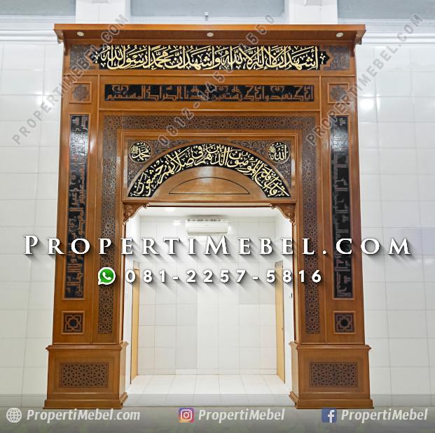 Mihrab Pengimaman Masjid Kayu Jati Jepara