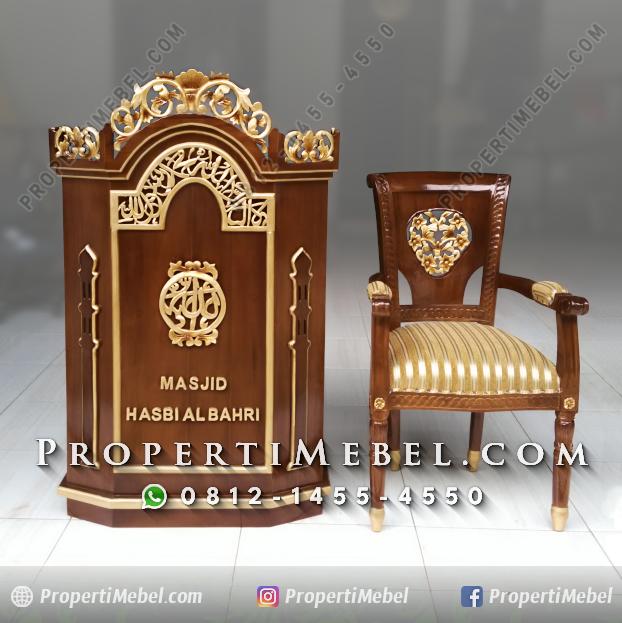 Podium Masjid Ukir dan Kursi Harga Murah