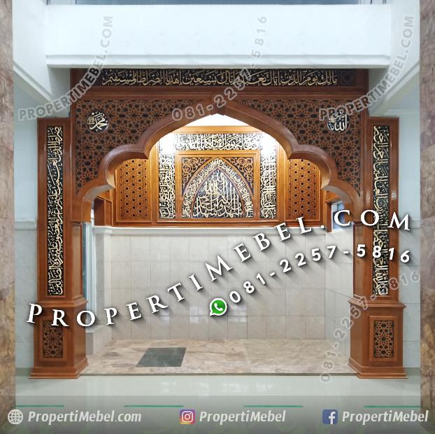 Model Mihrab Masjid dari Kayu Jati Jepara
