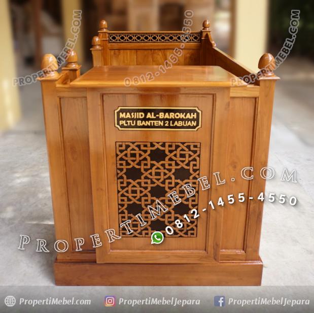 Podium Masjid Minimalis Jati Model Kereta